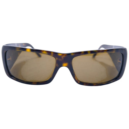 Vintage 2000s Prada Tortoise Shell Crest Sunglasses