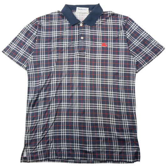 Vintage 90s Burberry Nova Check Polo Shirt Size S
