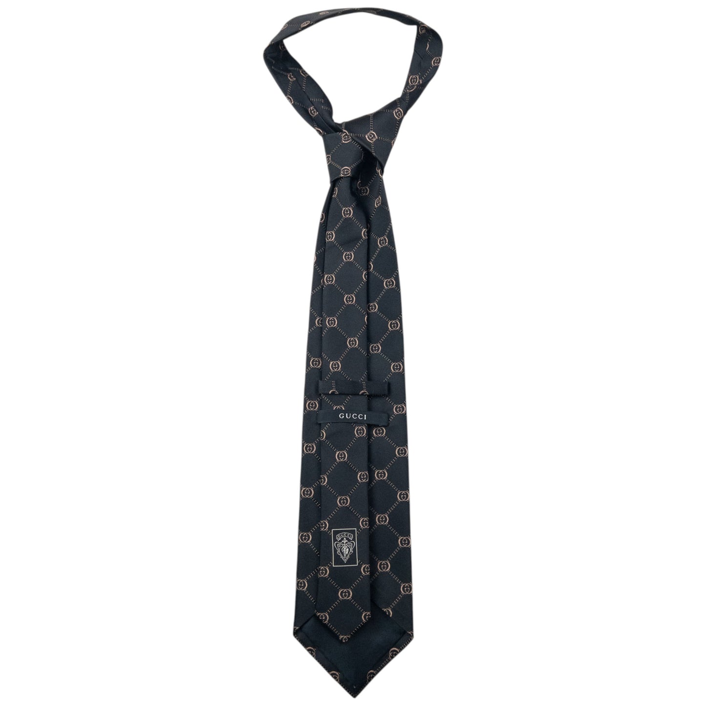 Vintage 2000s Gucci Monogram Silk Tie