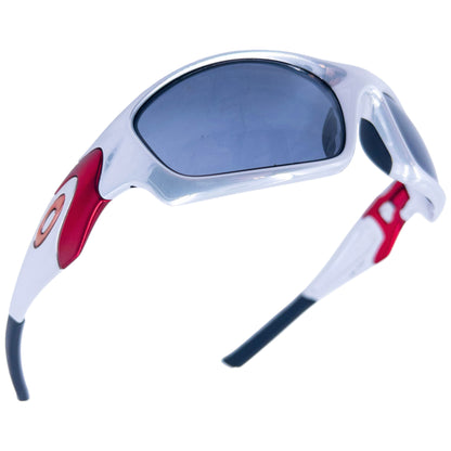 Vintage 2007 Oakley White Chrome Straight Jacket Sunglasses