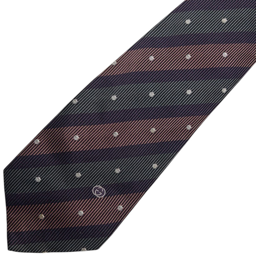 Vintage Gucci Striped Silk Tie