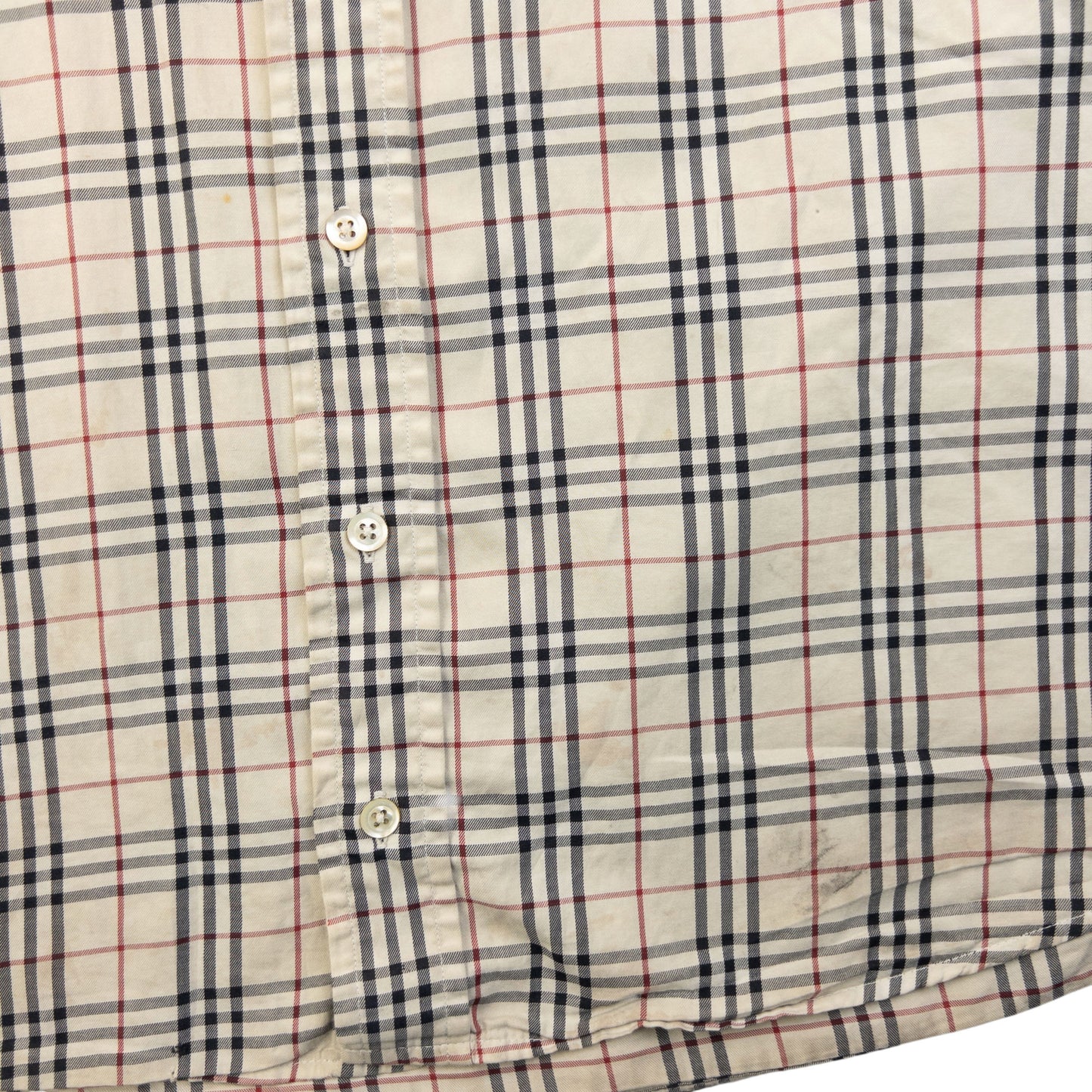 Vintage Burberry Nova Check Long Sleeve Button Up Shirt Size M