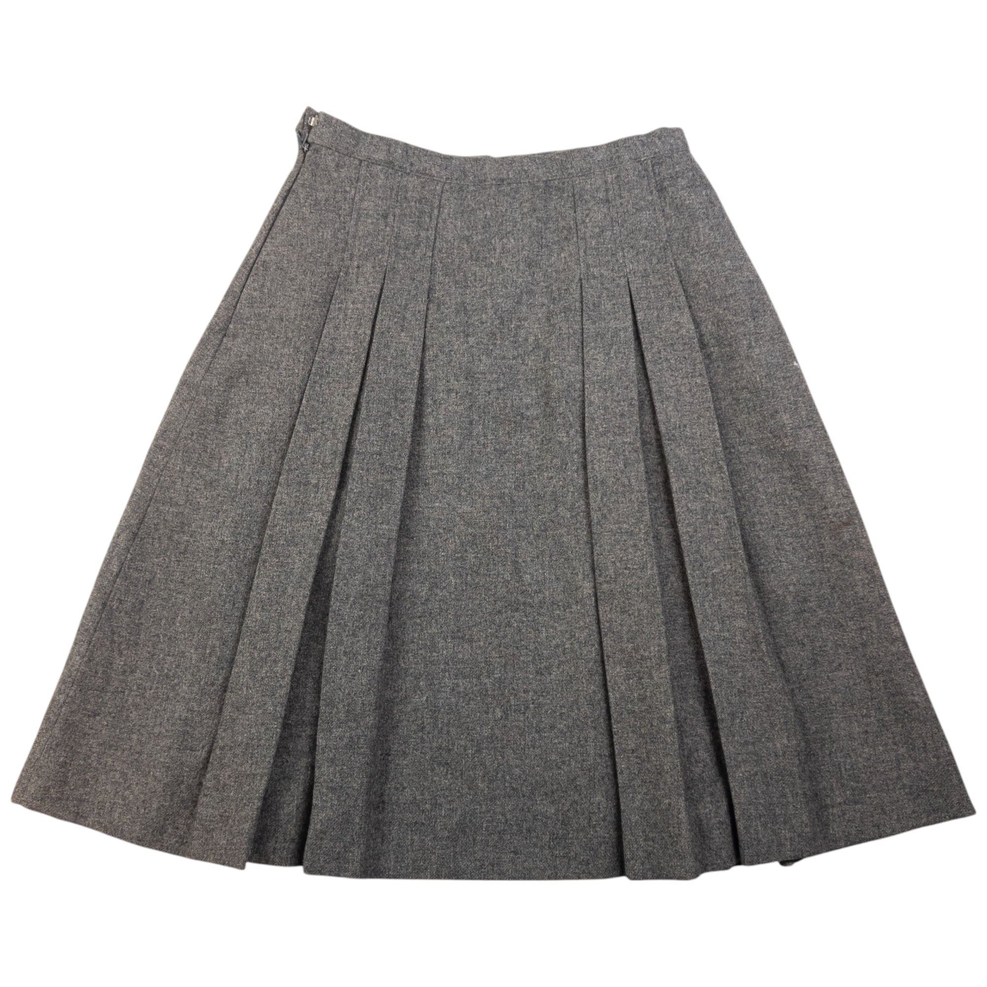 Vintage Burberry Irish Tweed Pleated Wool Skirt Womens Size W24
