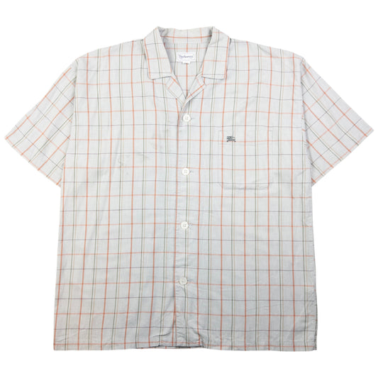 Vintage Burberry Nova Check Short Sleeve Button Up Shirt Size L