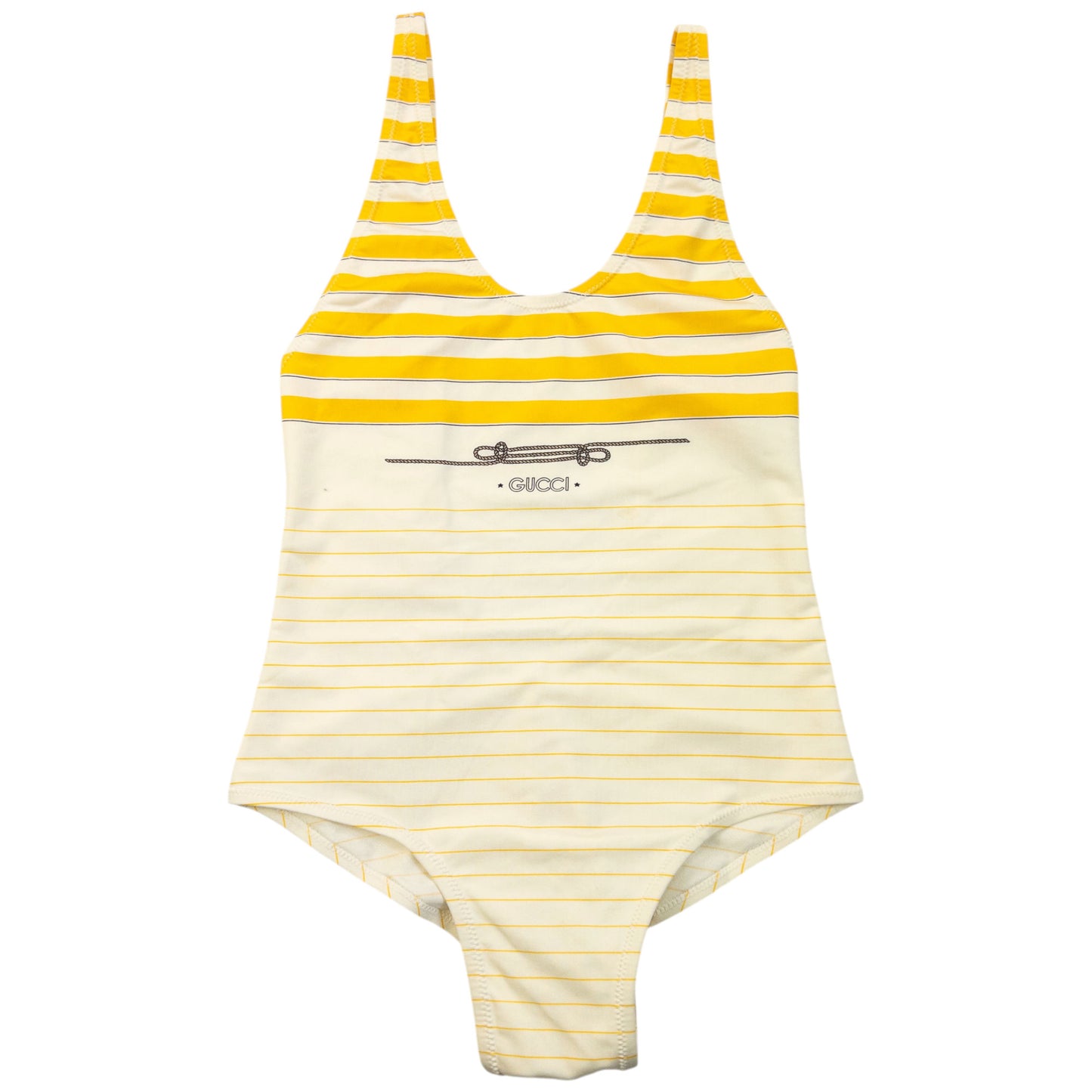 Vintage 80s Gucci Striped Swimming Costume Womens Size M