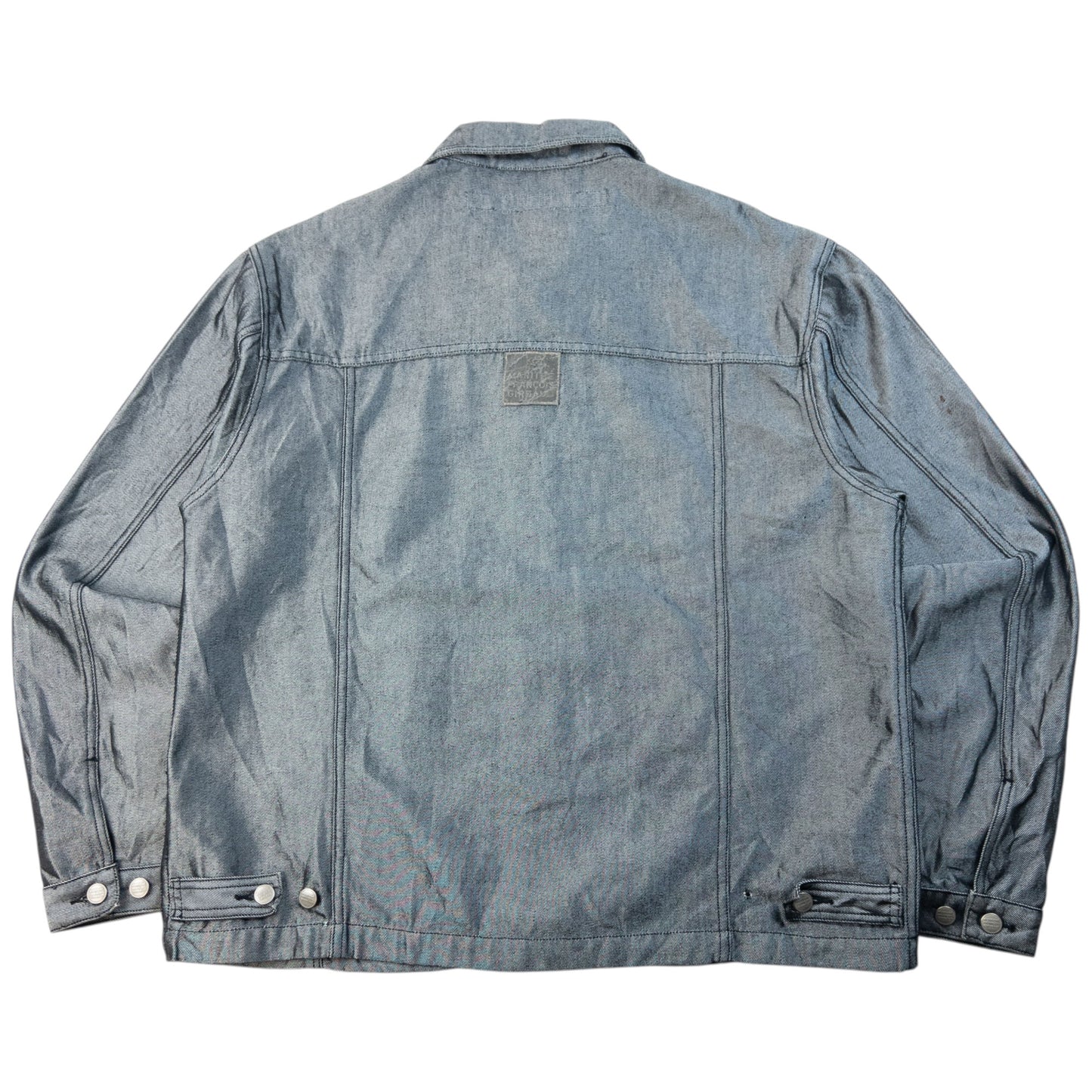 Vintage 2000s Marithe + Francois Girbaud Metallic Denim Jacket Size XL