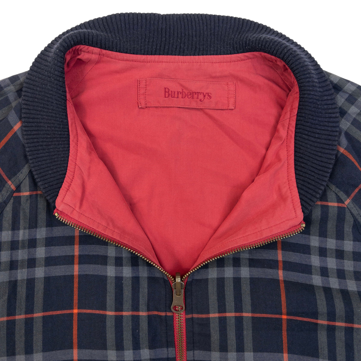 Vintage 90s Burberry Nova Check Reversible Bomber Jacket Size L
