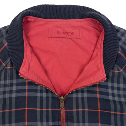 Vintage 90s Burberry Nova Check Reversible Bomber Jacket Size L