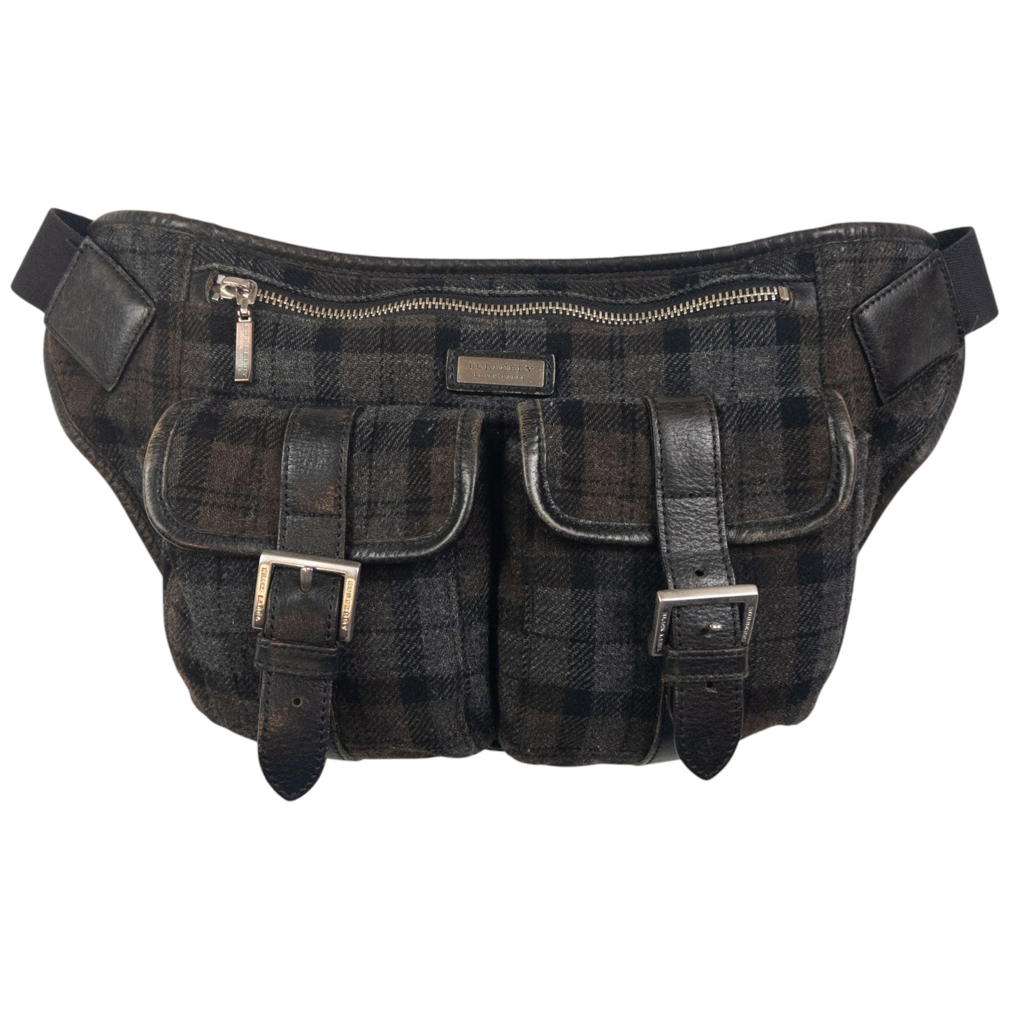 Vintage Burberry Nova Check Wool Crossbody Bag