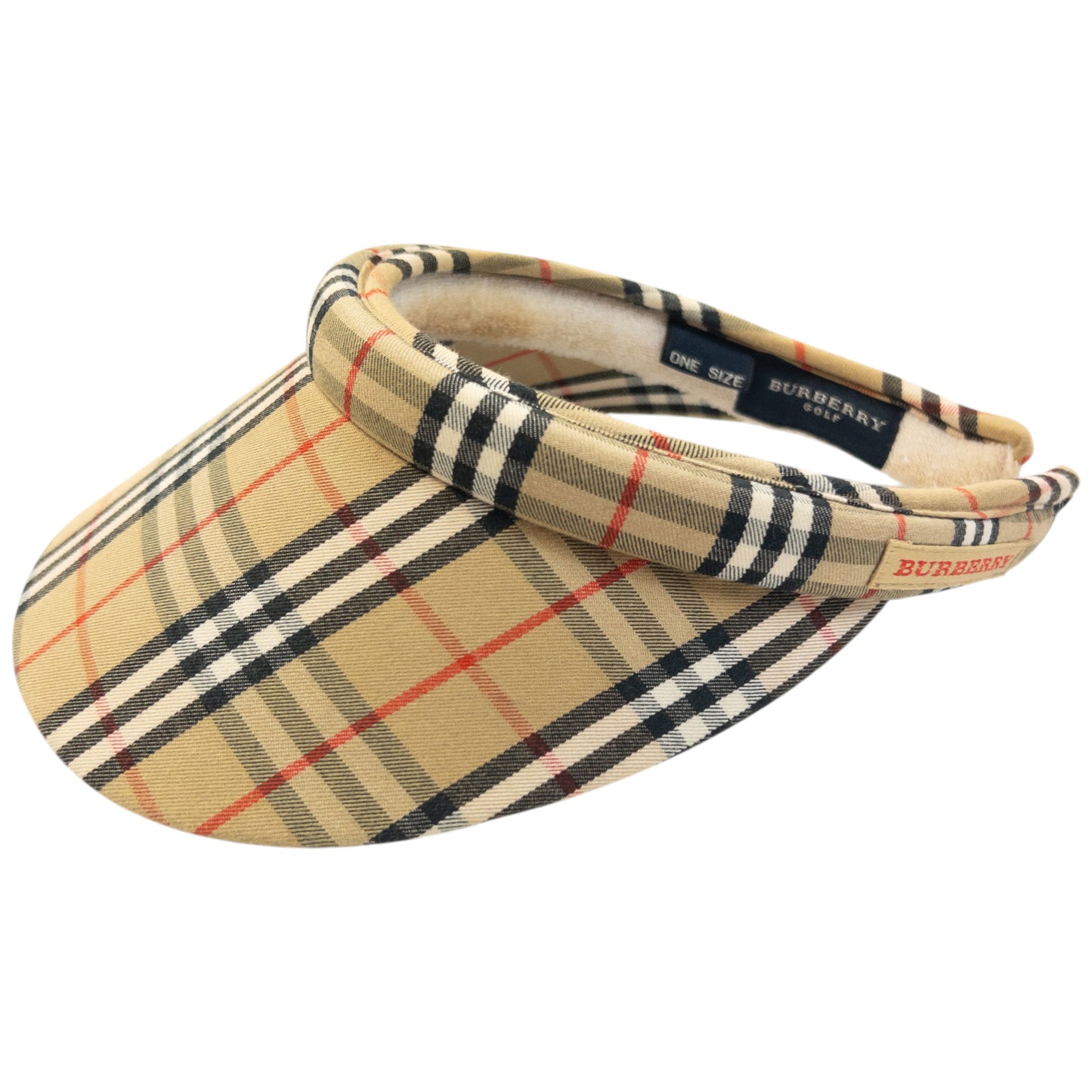 Vintage 2000s Burberry Nova Check Visor Hat Headband