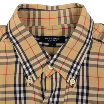 Vintage Burberry Nova Check Long Sleeve Button Up Shirt Size M
