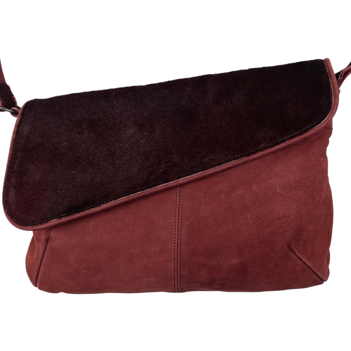 Vintage Yohji Yamamoto Asymmetric Suede Crossbody Bag