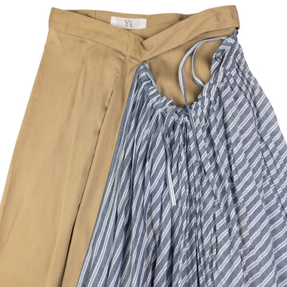 Vintage Yohji Yamamoto Contrast Pleated Skirt Womens Size W24