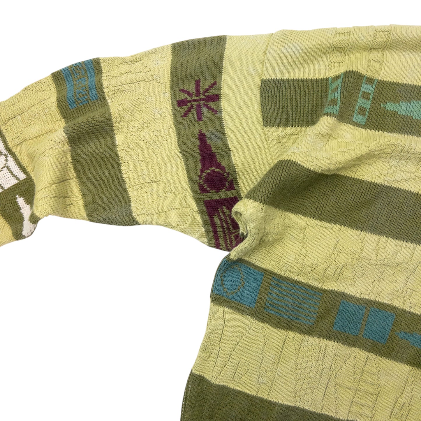 Vintage 80s Hugo Boss Striped Knit Jumper Size L