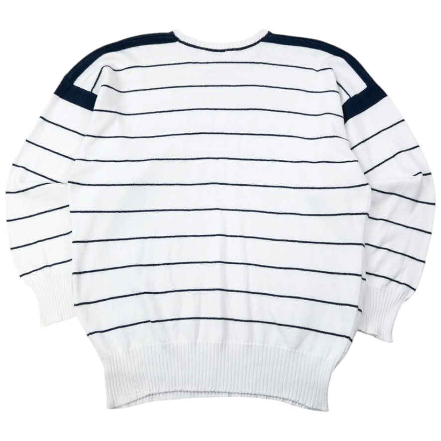Vintage 90s Burberry Striped Knit Jumper Size M