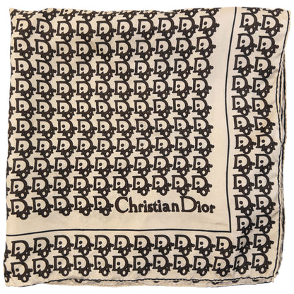 Vintage 2000s Dior Monogram Silk Scarf