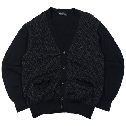 Vintage 90s YSL Yves Saint Laurent Pattern Cardigan Size S