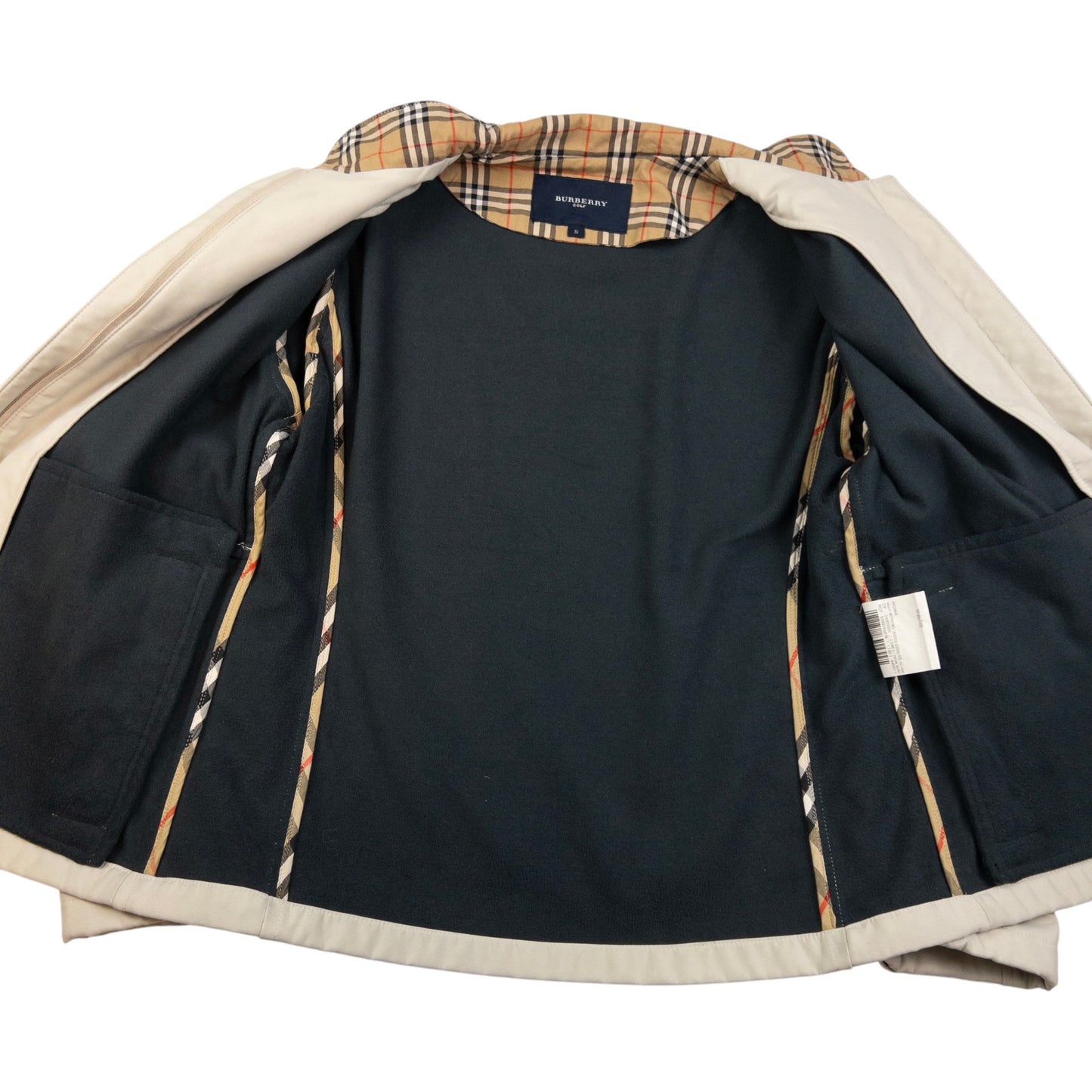 Vintage Burberry Nova Check Detail Fleece Lined Jacket Womens Size S