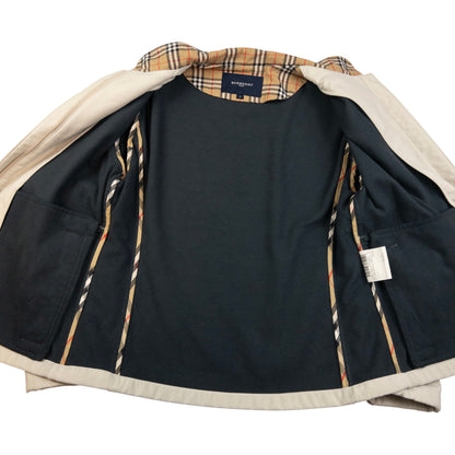 Vintage Burberry Nova Check Detail Fleece Lined Jacket Womens Size S