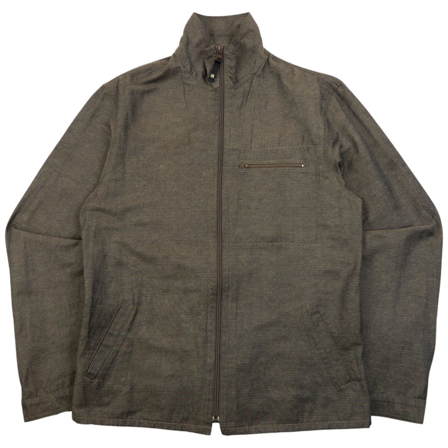 Vintage 2000s Armani Jeans Hemp Zip Up Jacket Size M