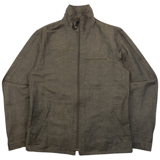 Vintage 2000s Armani Jeans Hemp Zip Up Jacket Size M