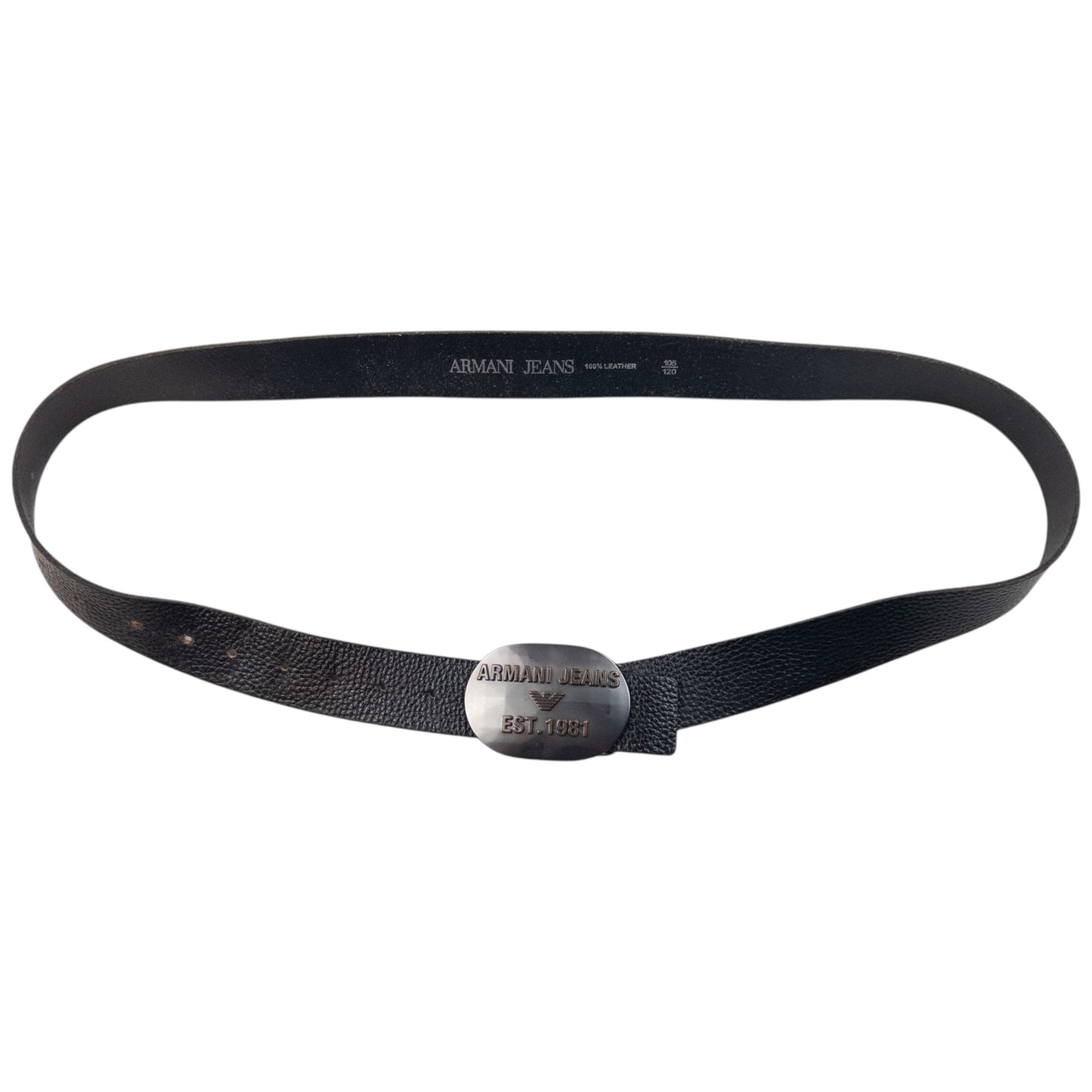 Vintage 2000s Armani Jeans Leather Belt Size XL