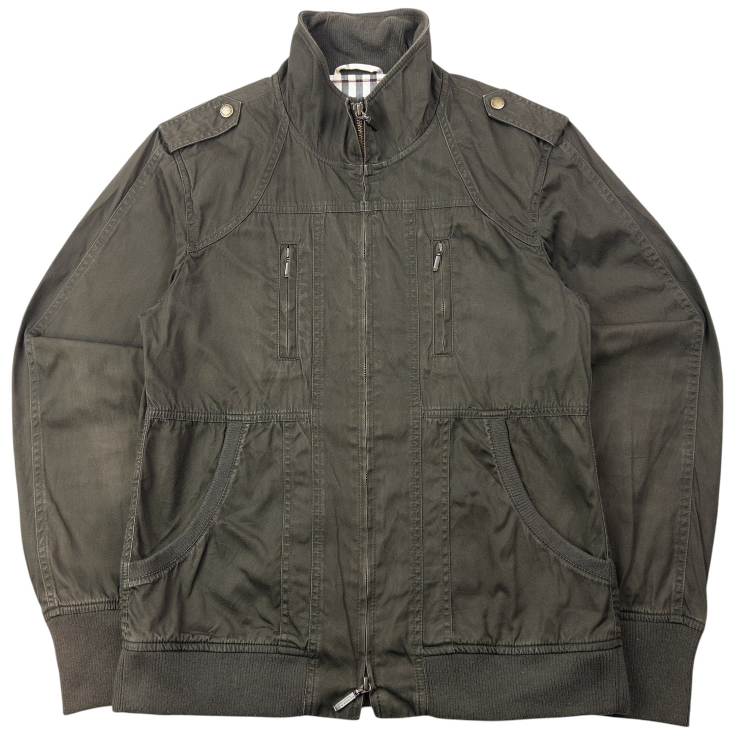 Vintage 2000s Burberry Black Label Military Jacket Womens Size S