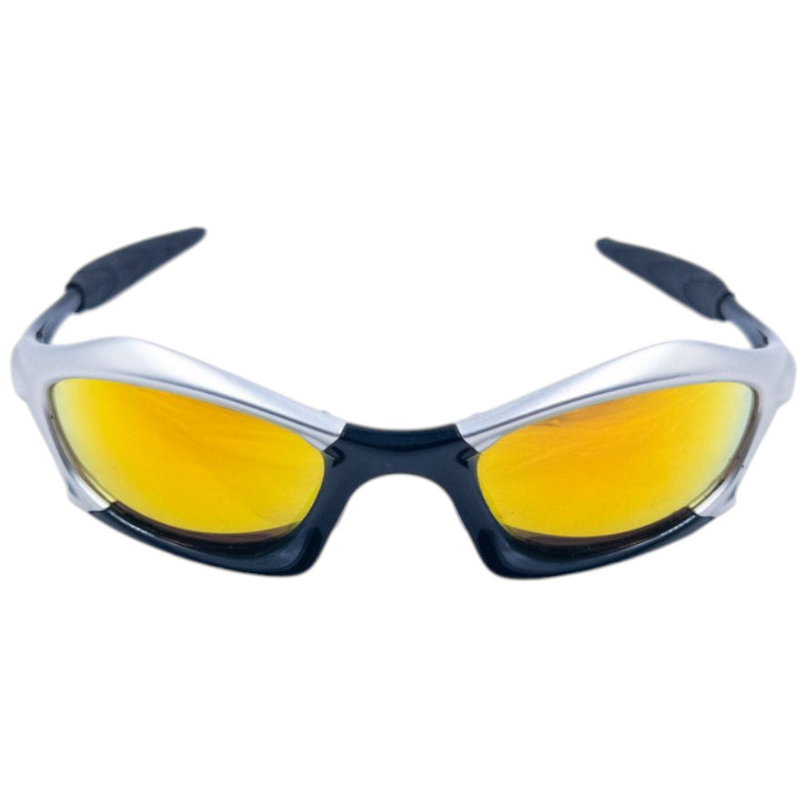 Vintage 2003 Oakley Splice Polished Black Fire Iridium Sunglasses