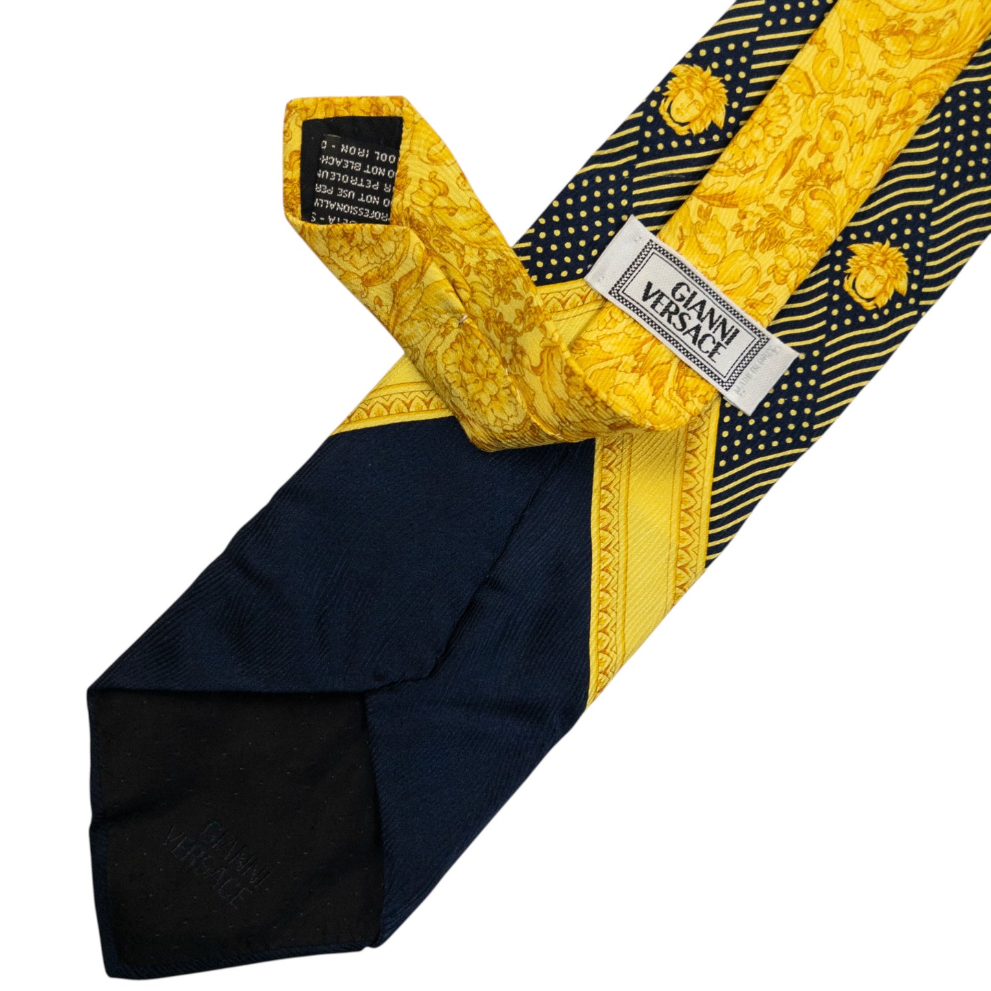 Vintage 90s Gianni Versace Medusa Monogram Silk Tie