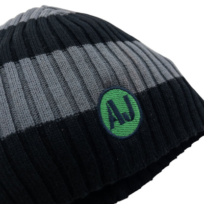 Vintage 2000s Armani Jeans Ribbed Stripe Beanie Hat