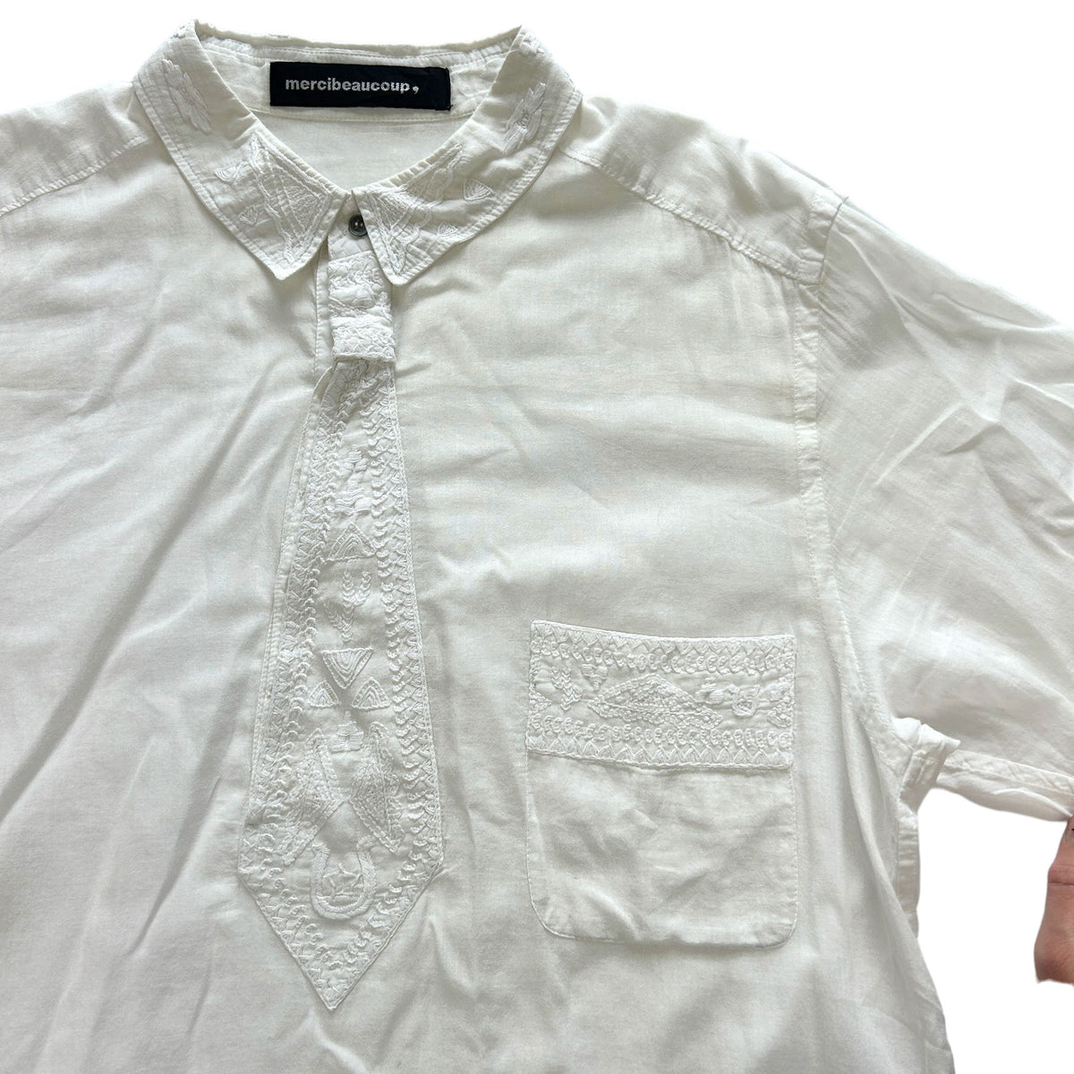 Vintage Merci Beaucoup By Issey Miyake Tie Shirt Size M