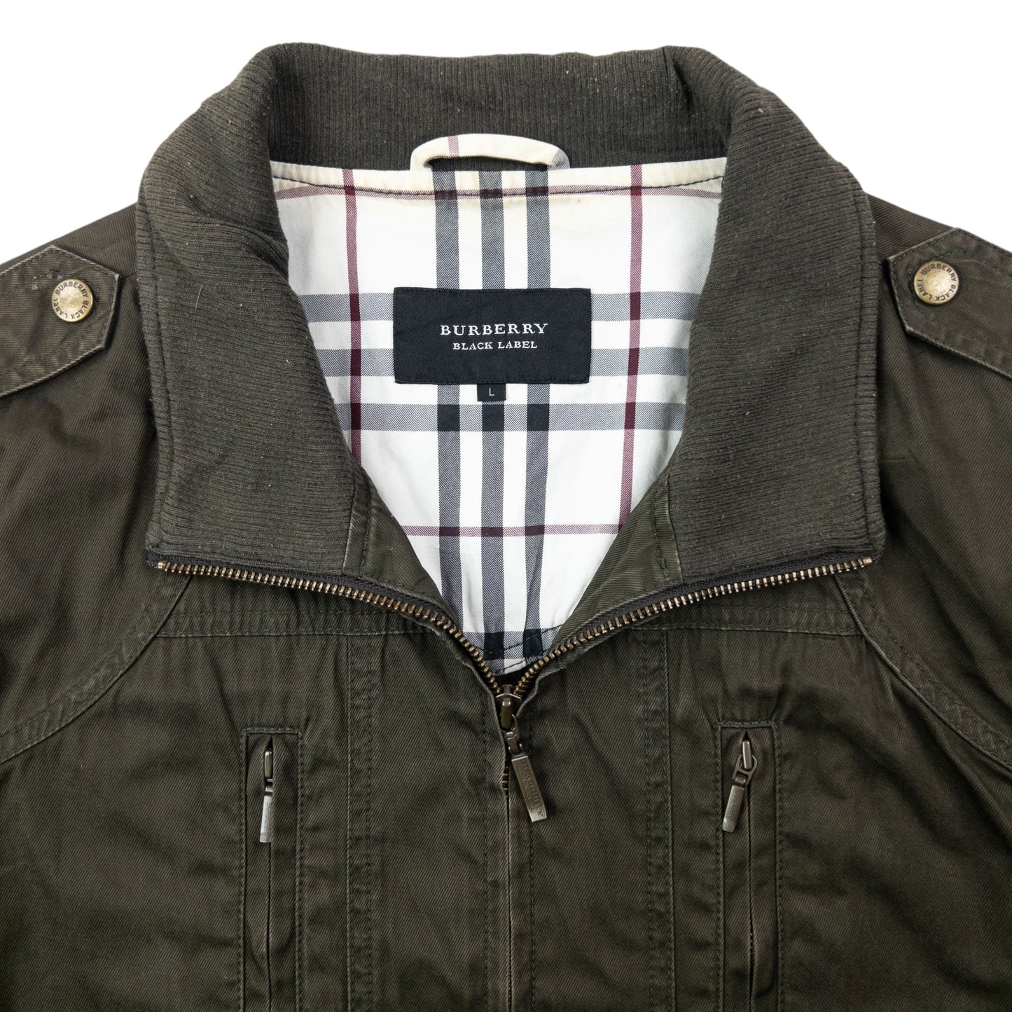Vintage 2000s Burberry Black Label Military Jacket Womens Size S