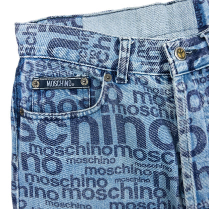 Vintage 2000s Moschino Jeans Monogram Denim Jeans Size W28