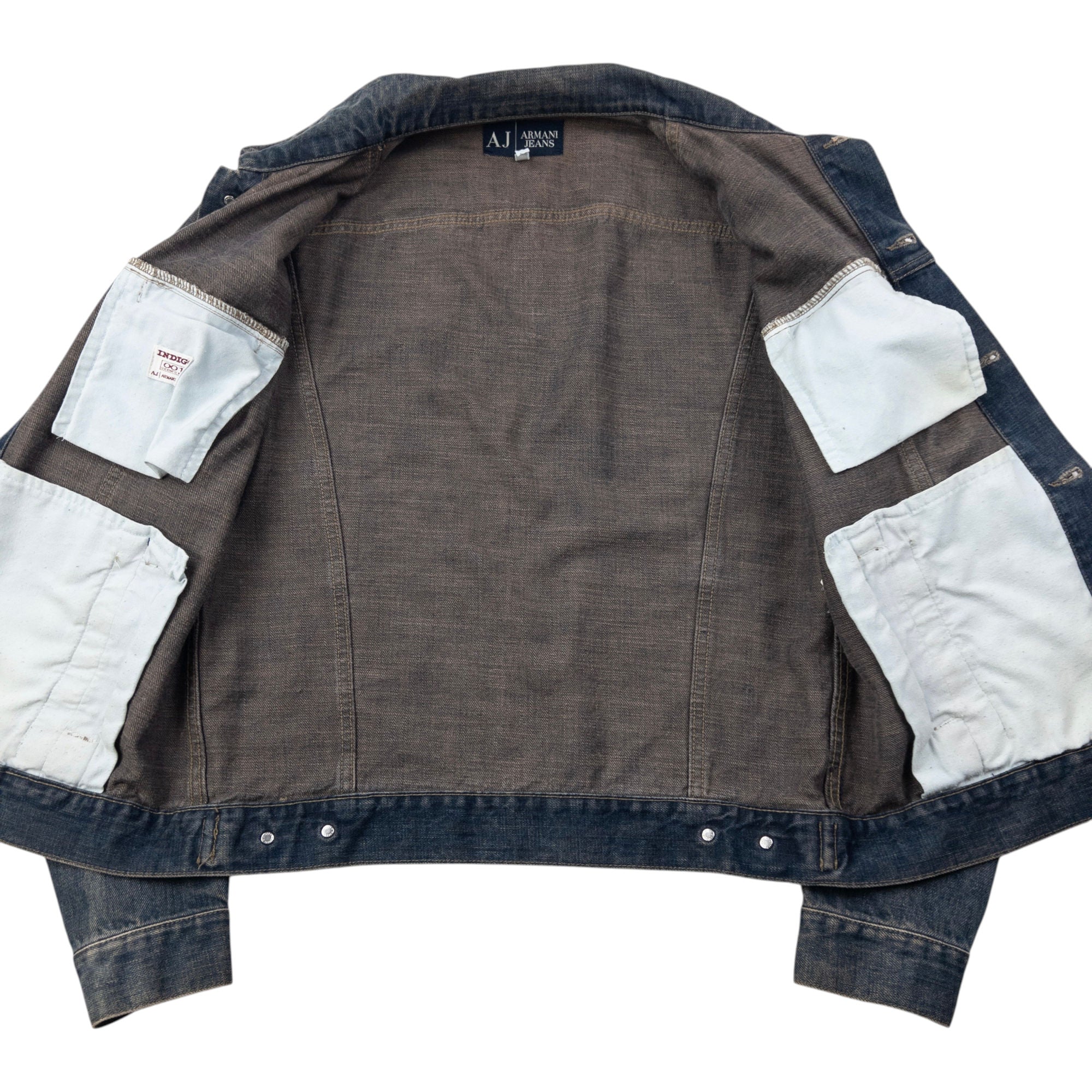 Vintage Armani Jeans Super Toppa Button Up Denim Jacket Size S