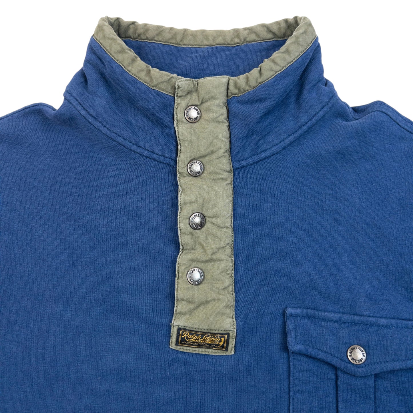 Vintage 2000s Polo Ralph Lauren Snap T Q Zip Sweatshirt Size XL