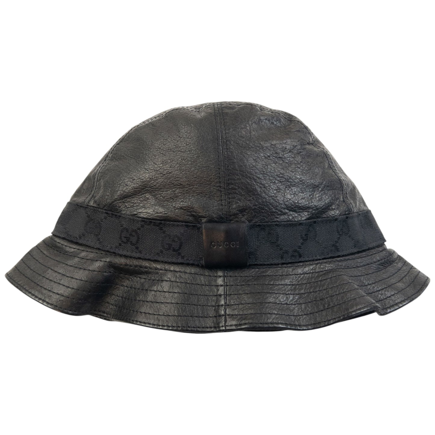 Vintage 2000s Gucci Leather Bucket Hat Size L