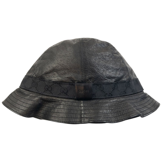 Vintage 2000s Gucci Leather Bucket Hat Size L