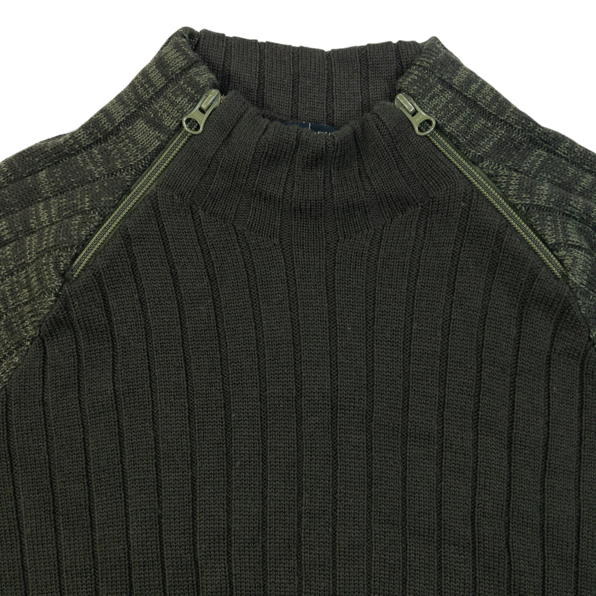 Vintage 2000s Armani Jeans Ribbed Wool Knit Q Zip Jumper Womens Size XL