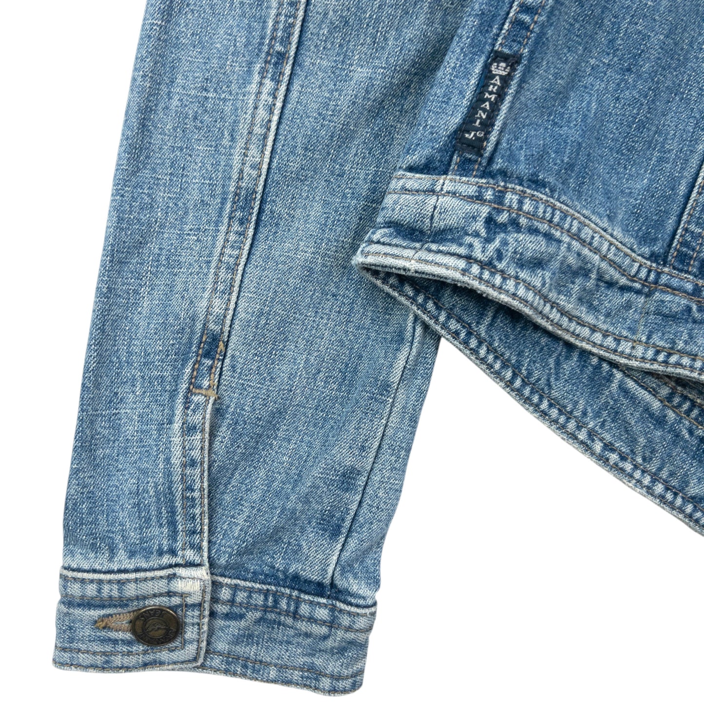 Vintage 2000s Armani Jeans Button Up Denim Jacket Womens Size M