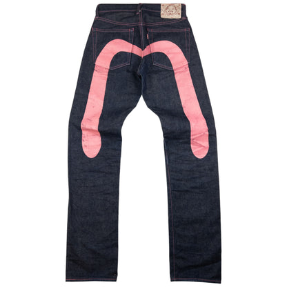 Vintage Evisu Painted Daicock Japanese Denim Jeans Size W28