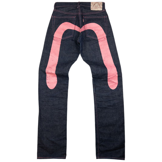 Vintage Evisu Painted Daicock Japanese Denim Jeans Size W28