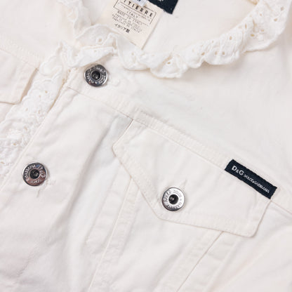 Vintage 2000s Dolce & Gabbana Lace Trim Jacket Womens Size S