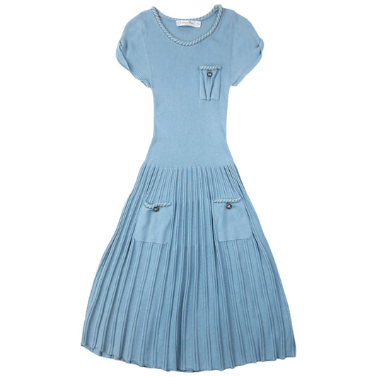 Vintage Dior Ribbed T Shirt Dress Womens Size M
