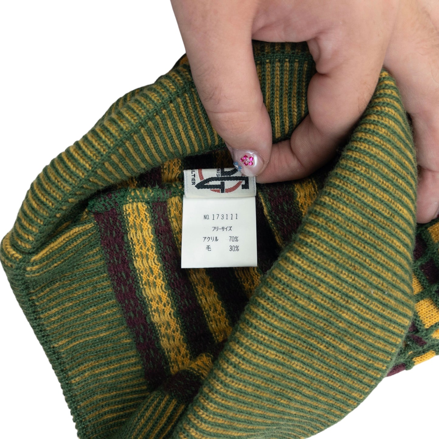 Vintage 2000s Jean Paul Gaultier Checkered Beanie Hat
