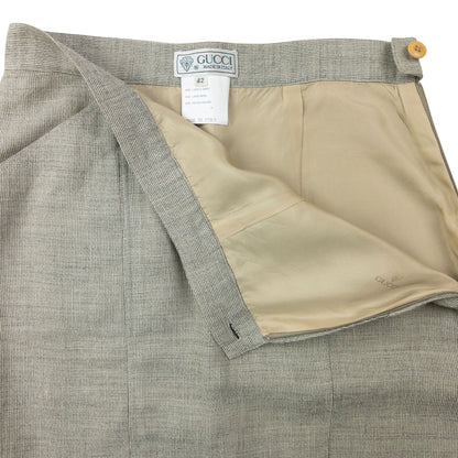 Vintage 80s Gucci Linen And Wool Skirt Womens Size W26