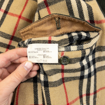 Vintage 2000s Burberry Nova Check Lined Wool Jacket Size XL