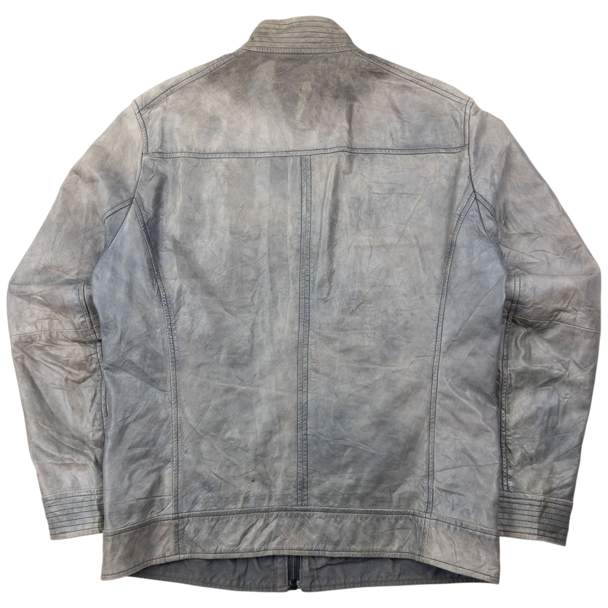 Vintage Hugo Boss Zip Up Leather Jacket Size M