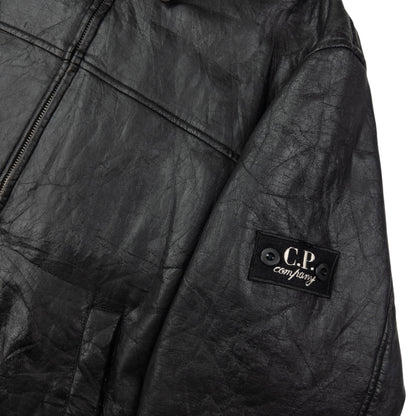 Vintage CP Company Zip Up Leather Jacket Size L