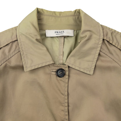Vintage 2000s Prada Belt Waist Trench Jacket Womens Size M