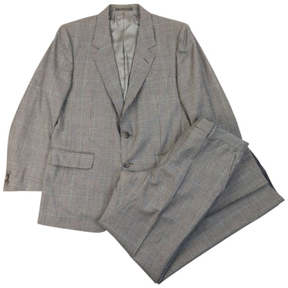 Vintage 90s Burberry Checkered Wool Jacket & Trousers Suit Set Size M
